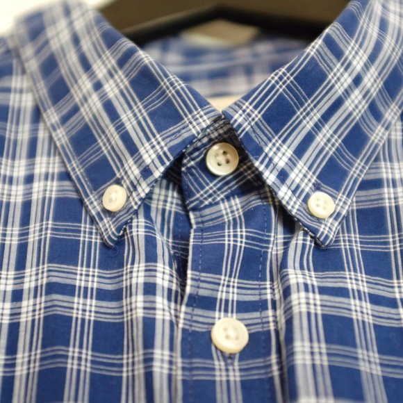 Marks And Spencer Blue Plaid Men's Shirt - Picture 4 of 12